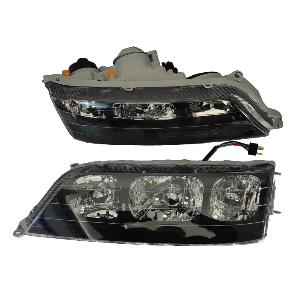 

Suitable for Crystal Headlight Black Mark II GX100 JZX100 1996 to 2000 2pcs 3 Bowls Head Lamp for Toyota 2PCS