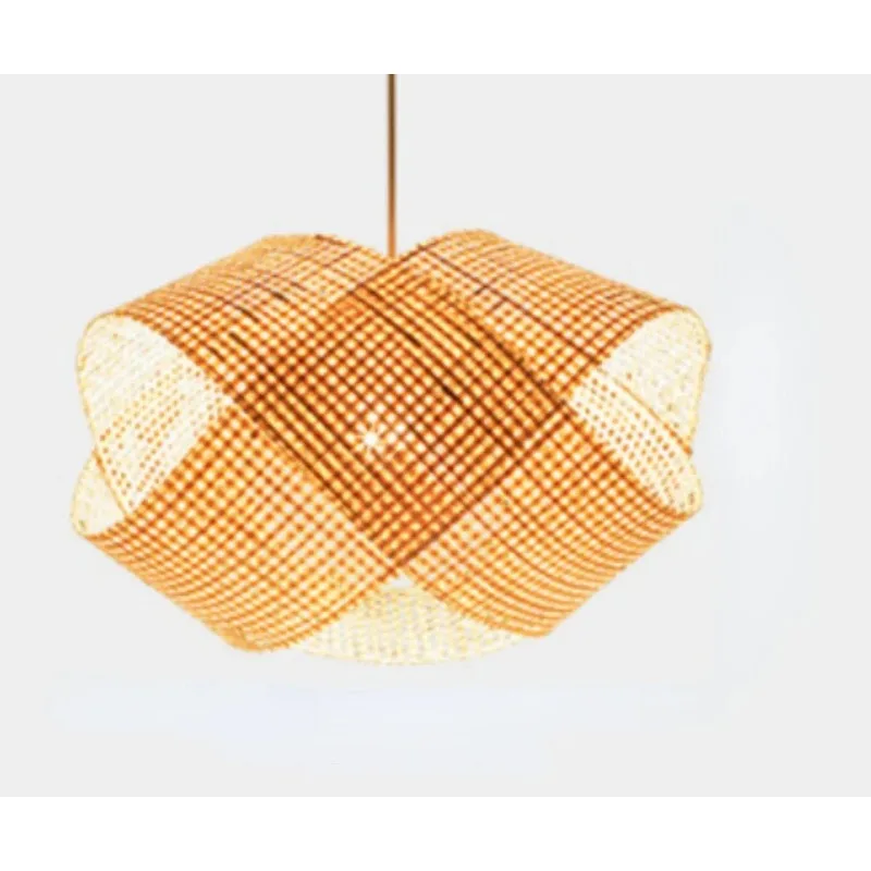 

50cm Unique Fish Shaped Wicker Lamp Shade Art Design Rattan Woven Bamboo Pendant Light Lampshade for Home Decor Handmade Light