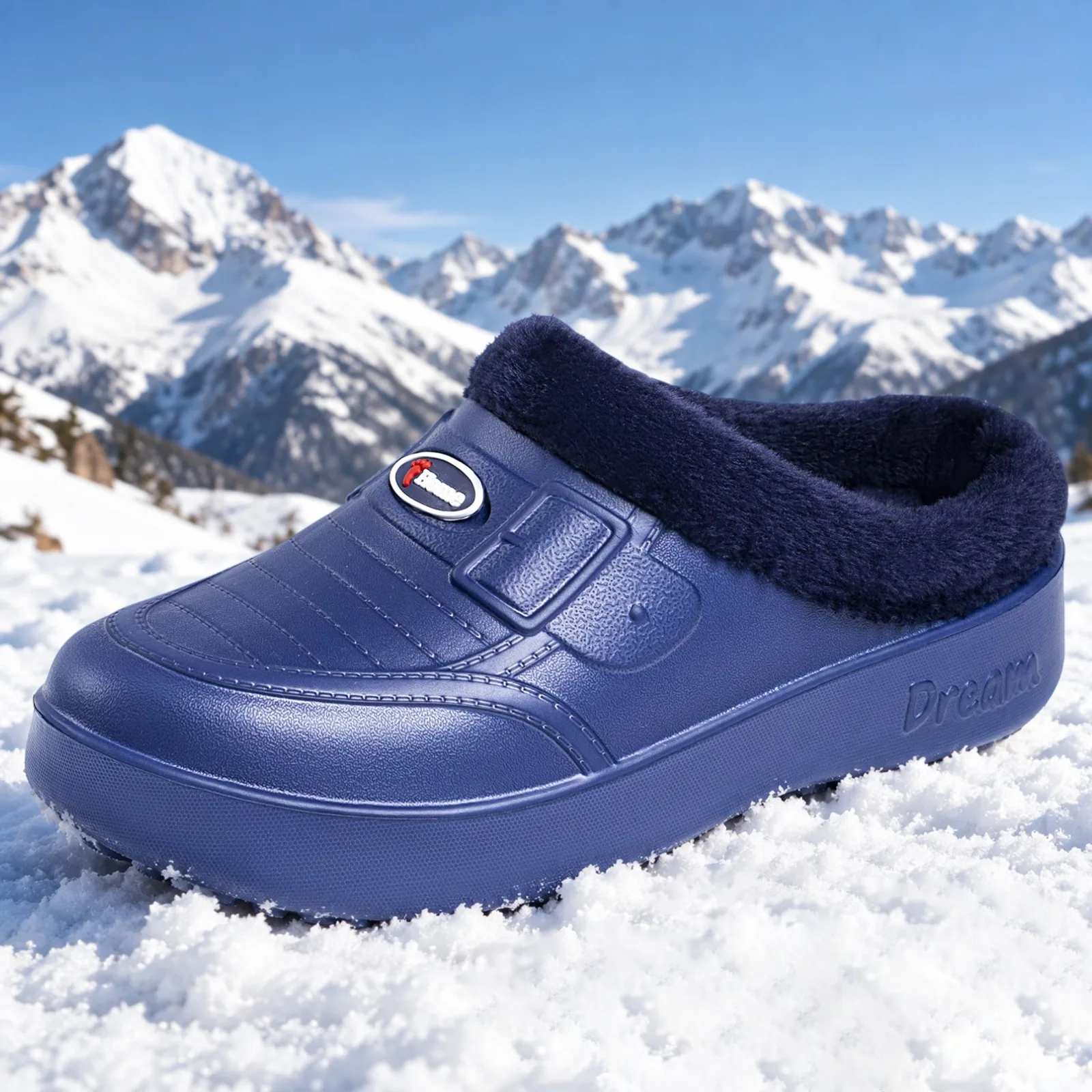 Baumwollschuhe für Herren, Winter, neues Modell mit Plüschfutter und dicker, warmer Baumwollsohle, dicke Sohle, leicht und bequem. – Detail 5