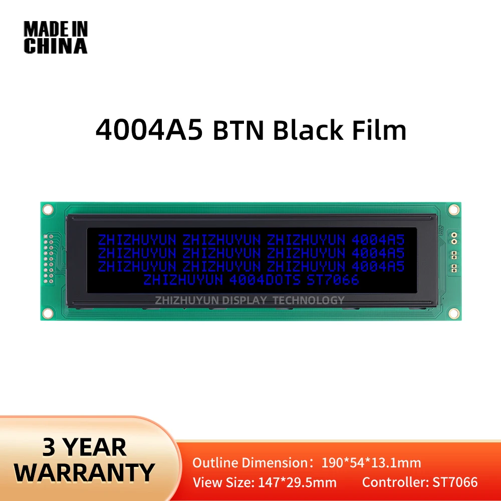 LCD 모듈 BTN 블랙 필름 블루 텍스트 SPLC780D, HD44780 컨트롤러, 40X4, 4004, 4004A5