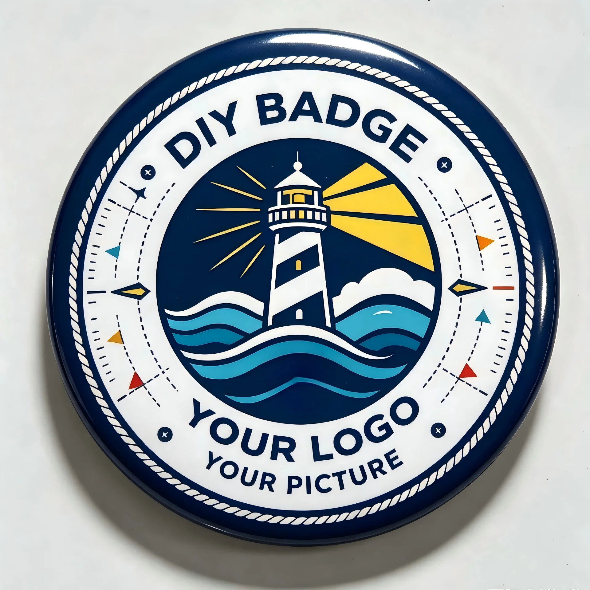 Customizable Tinplate Magnetic Badge with Strong Suction Chest-Mounted for Identification Personalized Picture/Logo Design