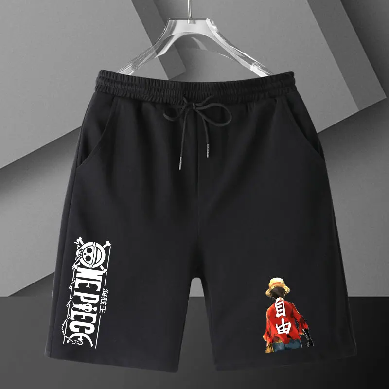 

2025 Summer New Edition One Piece Animation Creative Printed Shorts Men's and Women's Cycling Outdoor Fitness Swimming Shorts