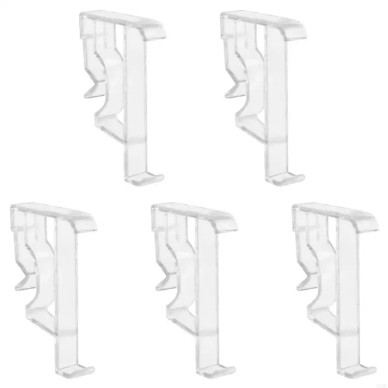 

92MF 5Pcs Plastic Blind Clips Clear Color Valance Retainers Clips for Horizontal Blind