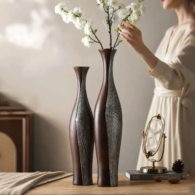 Modern resin vase ornament, porch flower arrangement home decoration