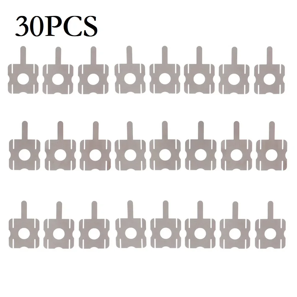 30Pcs 4S Lithium Battery Pack U-Shaped Replace Nickel Plate Spot Welding Nickel Sheet With Good Gloss, Ductility And Weldability