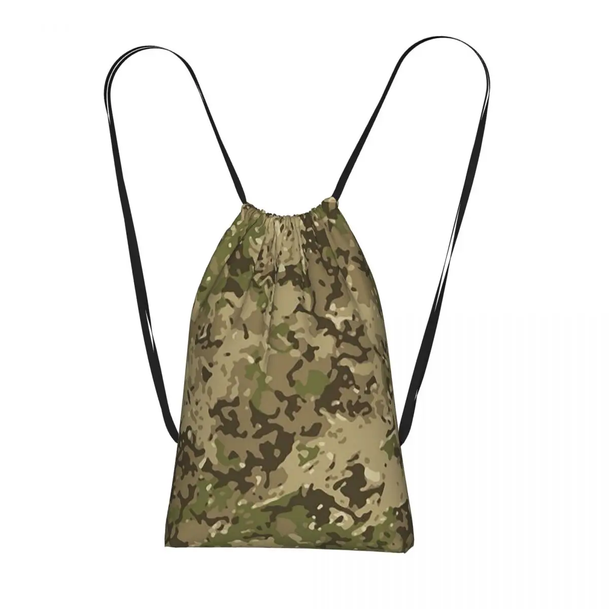 Multicam Military Trout Camo Backpacks Multi-function Drawstring Bundle Pocket Sports Bag Book Bags for Man Woman Students