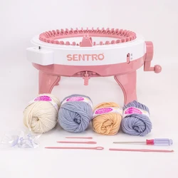 Sentro 22/40/48 Needles Hand Knitting Machine Kit DIY Scarves Hats Sweaters and Socks Ideal for Adults and Kids with Row Counter