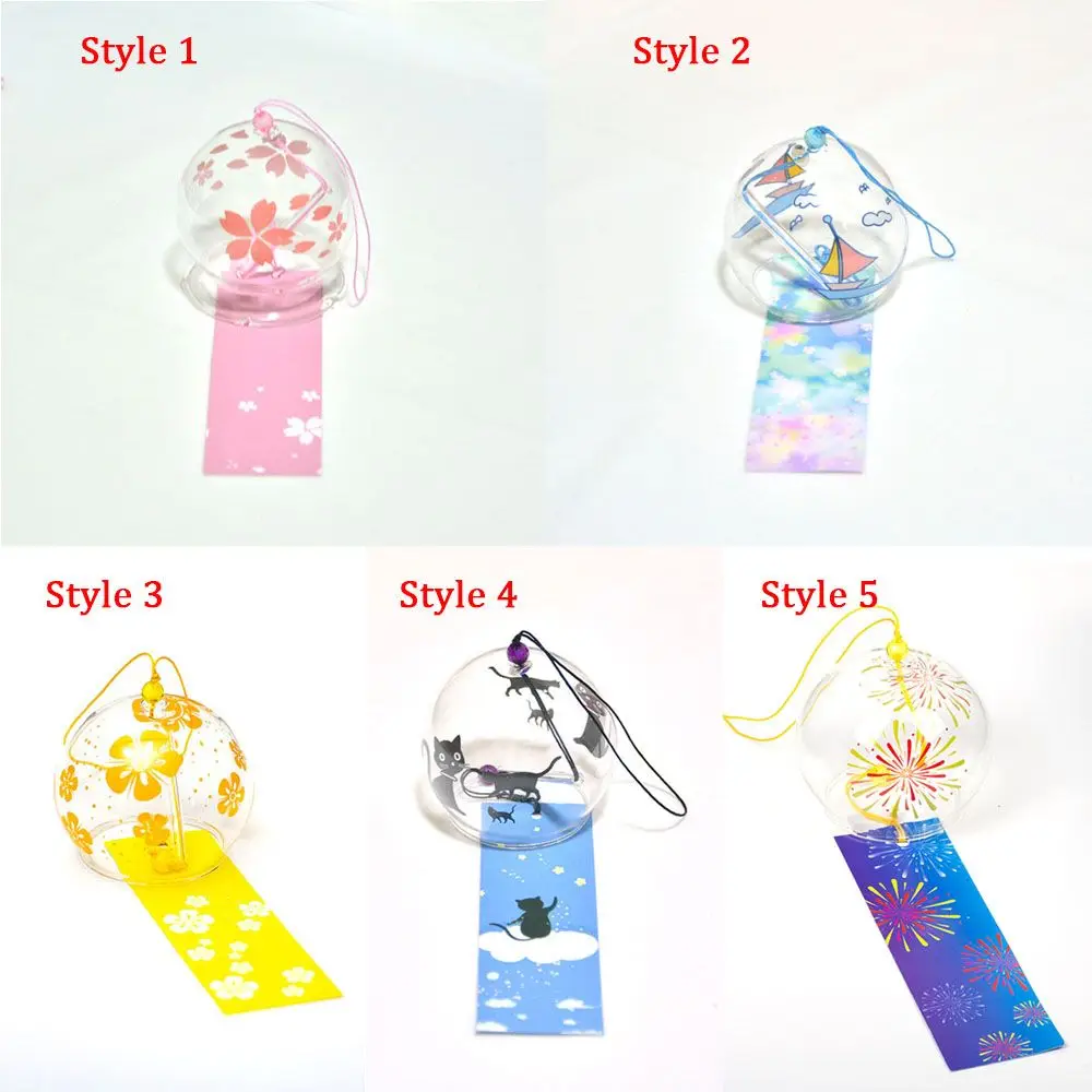 1PC Wind Bell Japan Wind Chimes Handmade Glass Furin Spa Kitchen Office Decor japanese room decor For Home Decoration Party
