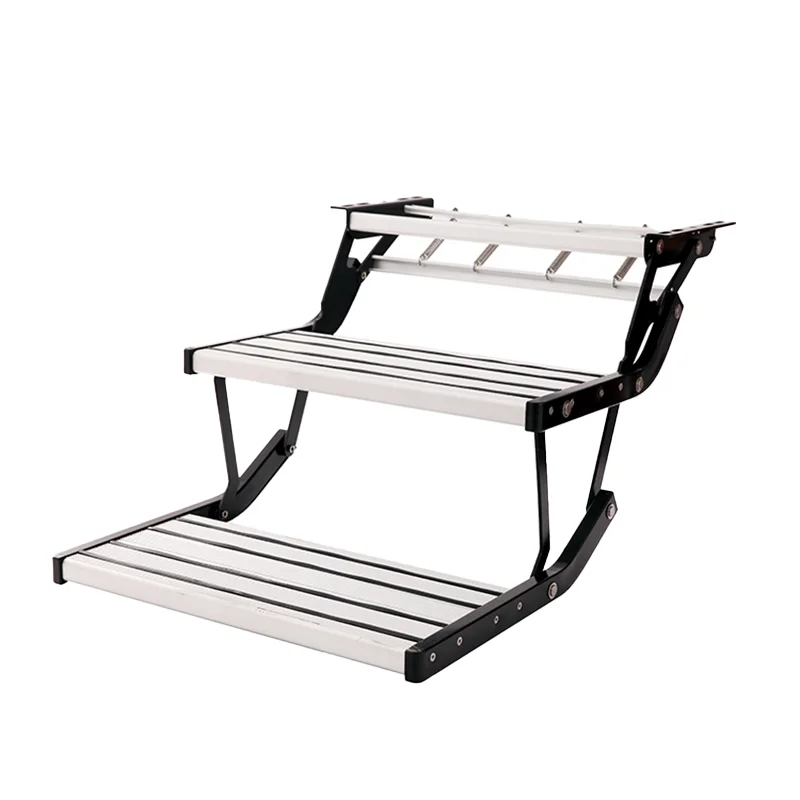 550x230mm Factory Price Campervan Double Manual Step With Aluminum Alloy Carbon Steel For Camper Van