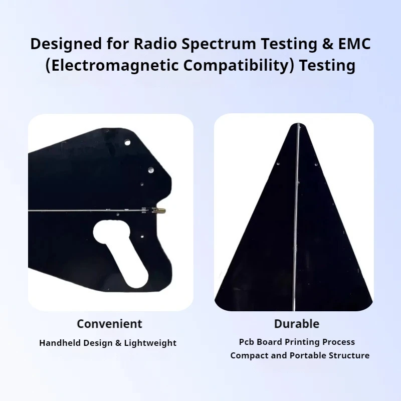 HT666 Log Periodic Antenna 600-6000MHz Directional Measurement Antenna for Radio Spectrum & EMC Testing 2G/3G/4G/WiFi Signal Rec