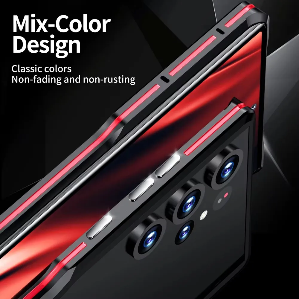 Metal Bumper Cases For Samsung Galaxy S22 Ultra/s25 Edge/s26 Ultra Case S21/s23/s24 Ultra Cover Frame Aluminum Shockproof Shell