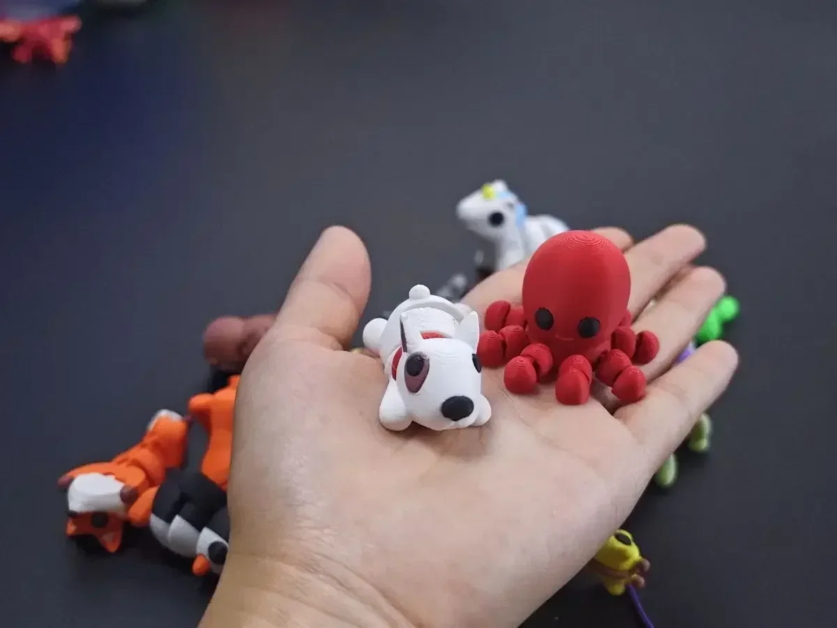 3D-Gedrucktes Simuliertes Kleintier mit Beweglichen Gelenken, Mini-Schreibtisch-Spielzeug für Jungen und Mädchen, Stressabbau, Heilung, Familienfeiern – Detail 7