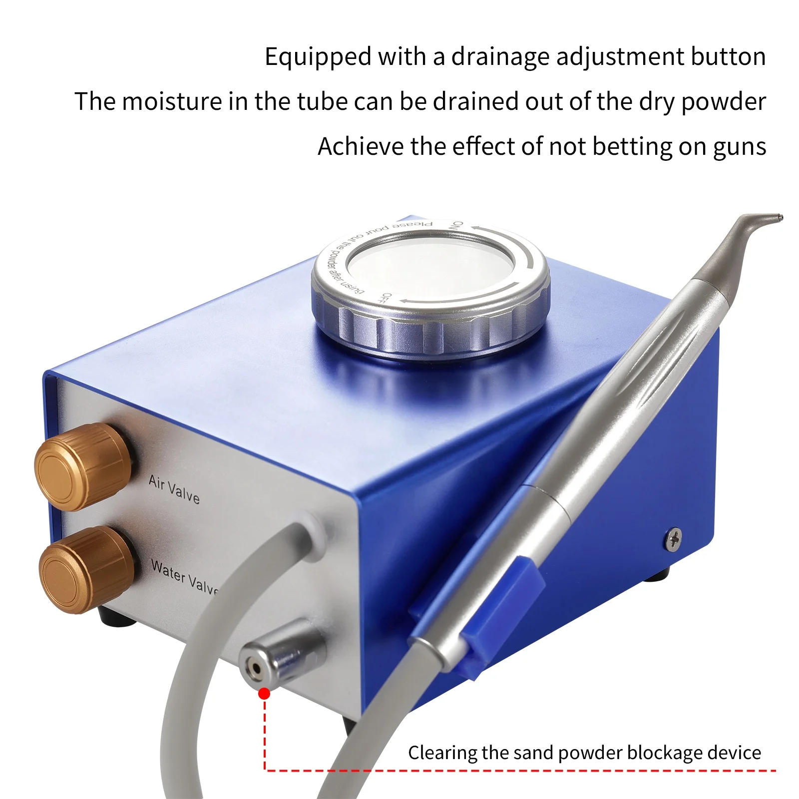 M4 de ntal Sabbiatrice Lucidatrice ad aria Flusso Aria Acqua Profilassi Dispositivo per la pulizia dei denti Sbiancamento dei denti Strumenti di lucidatura
