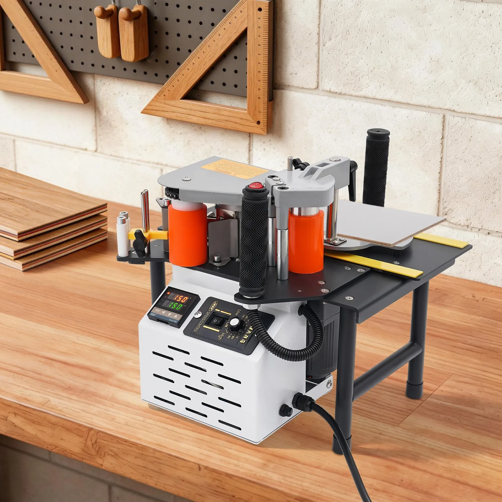 Woodworking Portable Manual Edge Banding Machine for PVC/MDF/Melamine 220V/110V Mini Straight Curve Edge Banding Machine