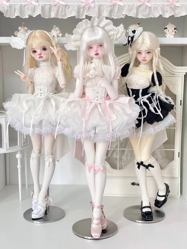 Nouveauté BJD vêtements de poupée pour 1/4 accessoires de poupée jupe douce chaussettes ensemble de couvre-chef poupée habiller cadeau bricolage vêtements (pas de poupée)