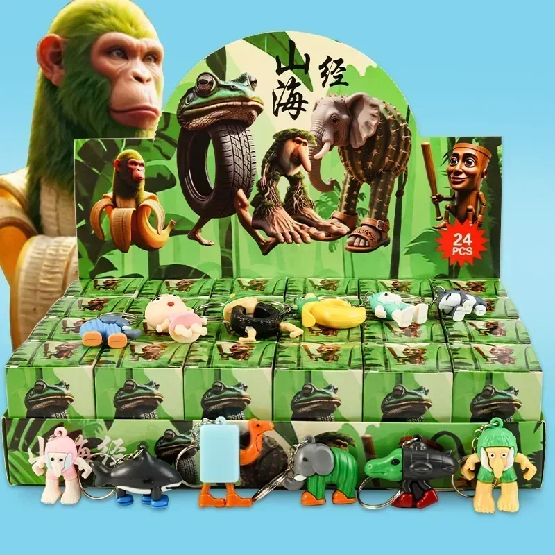 

24PC Italian Brainrot Blind Box Toy Tungtungtung Sahur Tralarero Tralala Bombardinocrocodilo Figures Key Chain Birthday Gift */-