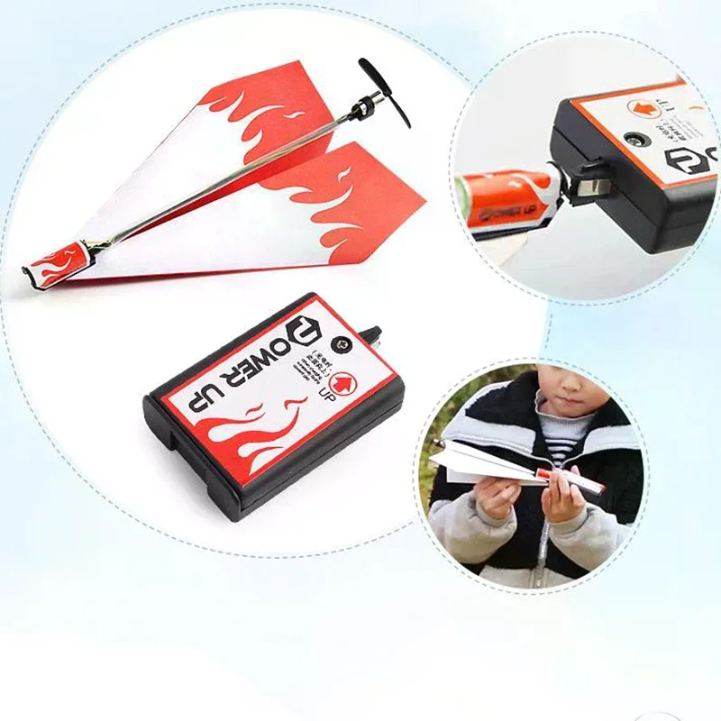 Airplane Rc Folding Paper Model DIY Motor Power Rc Plane Kids Toy Airplane Model