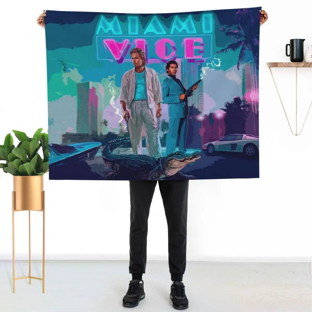 Miami Vice Forever V1 Throw Blanket Luxury Thicken Sofa Throw warm winter Hair Comforter decorative Blankets