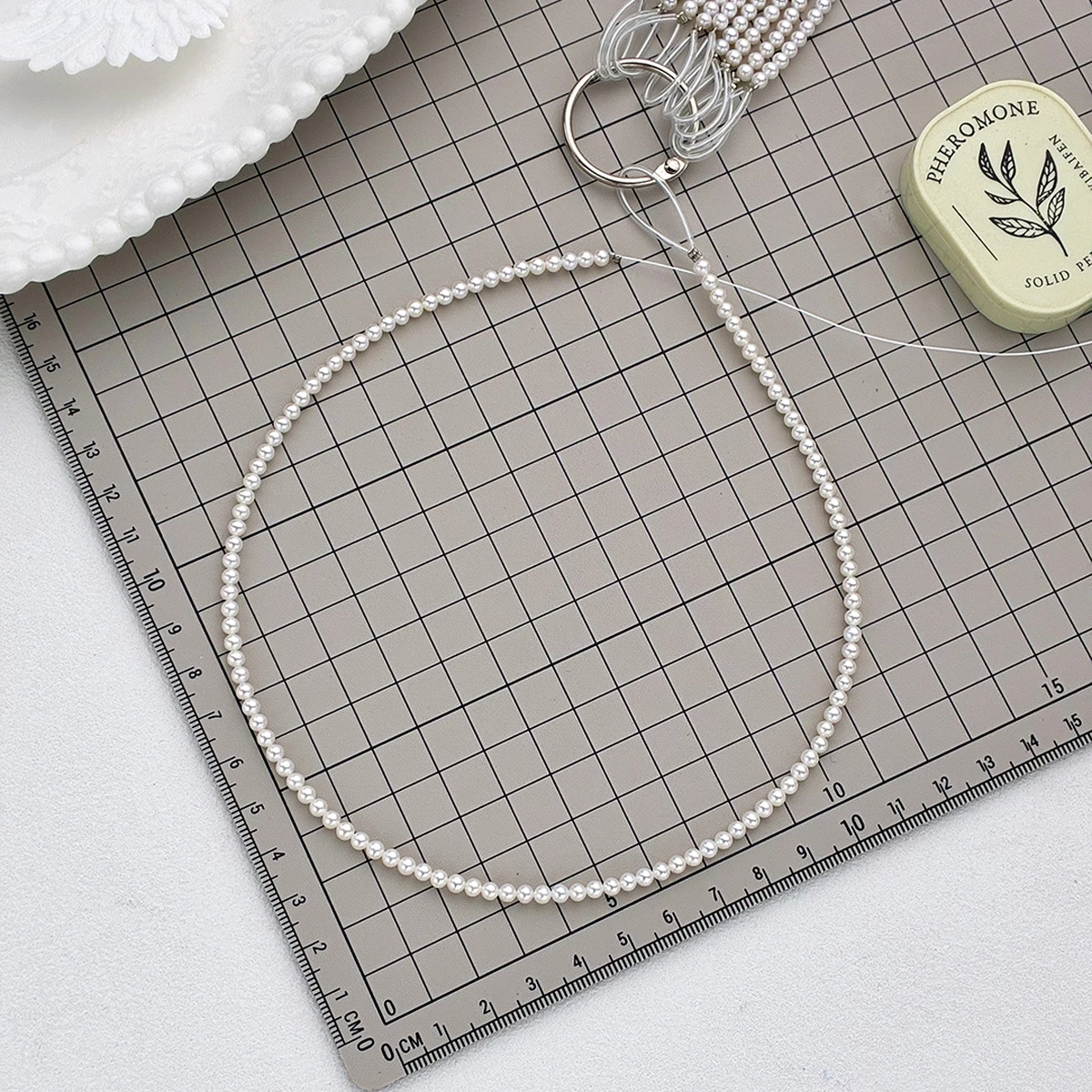 

4A 3-4mm Natural Freshwater Pearl Near-round Beads High Quality for DIY Women Men Necklace Bracelets Jewelry Making Accessories