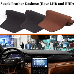 For Jeep Grand Cherokee L WL 2021 - 2025 2023 2024 2022 Suede Leather Dashmat Dashboard Cover Dash Mat Car-styling Accessories