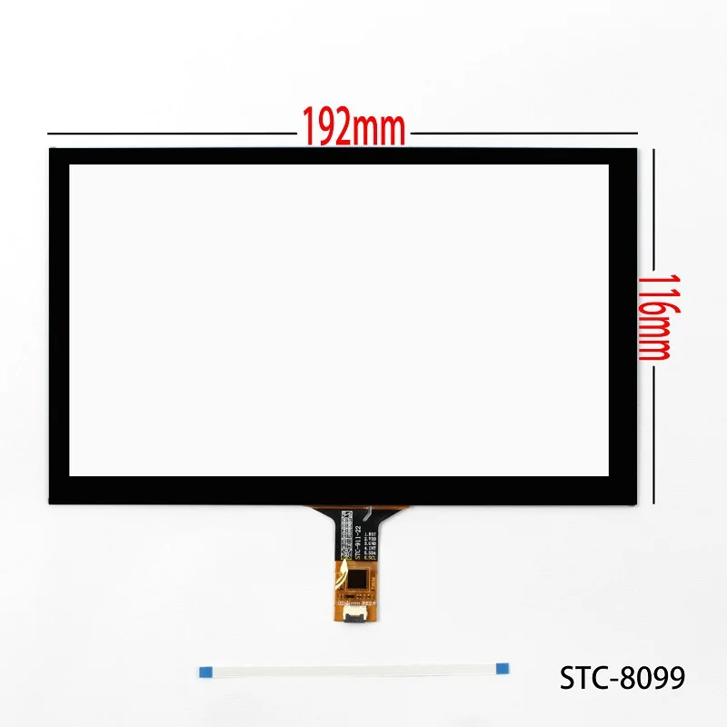 8-inch 192*116 Raspberry Pi Tablet PC Navigation Capacitive Touch Digitizer Touch Screen Panel Glass USB Driver Board