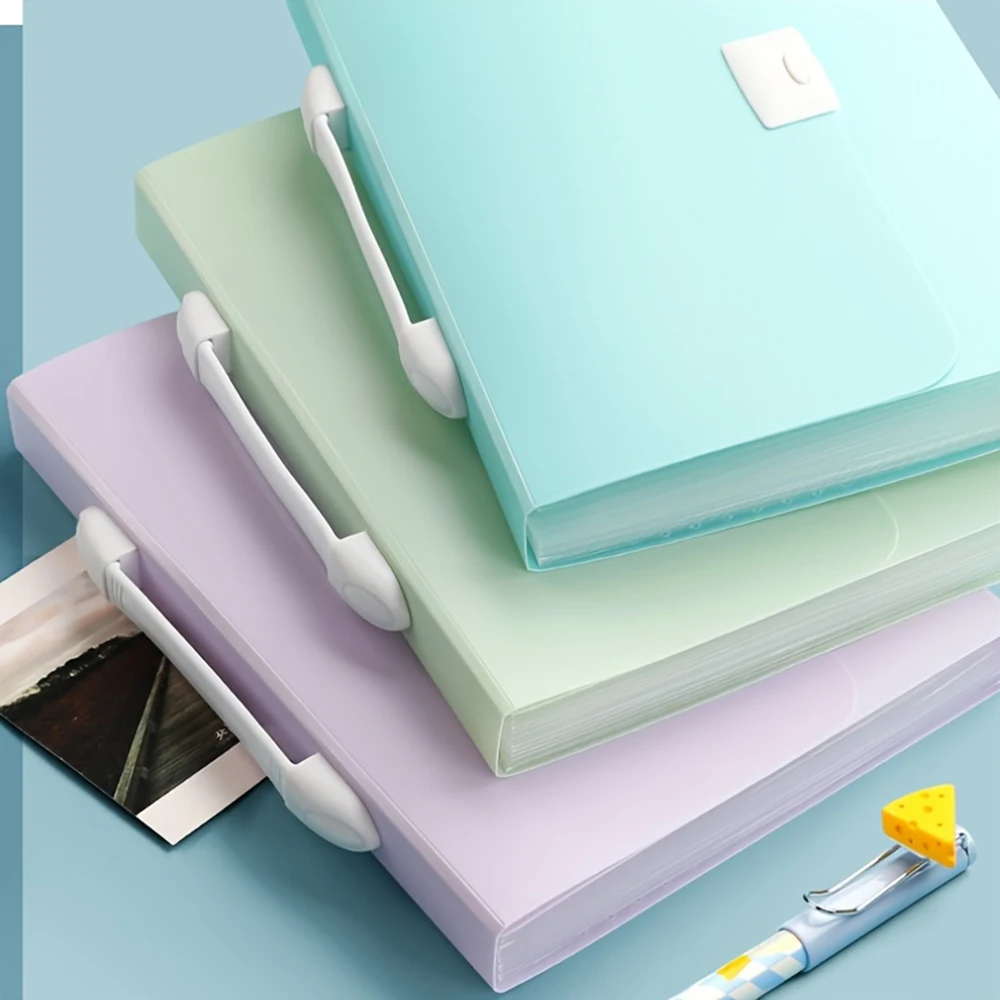 A4 حجم مجلد ملفات الأكورديون المنظم 13 جيوب توسيع حافظة الملف مع مقبض غطاء مقاوم للماء منظم مستندات الأكورديون #2
