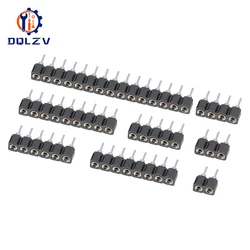 2.54MM Pitch Single Row Female SMD Straight Needle Round Hole Pin Header Copper Foot 1*2p 3p 4p 5p 6p 7p 8p 10p 40pin Connector