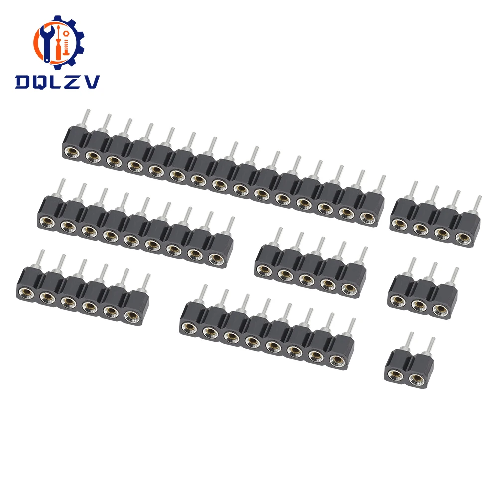 2.54MM Skok Jednorzędowy Żeński SMD Prosta Igła Okrągły Otwór Pin Header Miedziana Stopka 1*2p 3p 4p 5p 6p 7p 8p 10p 40pin Złącze