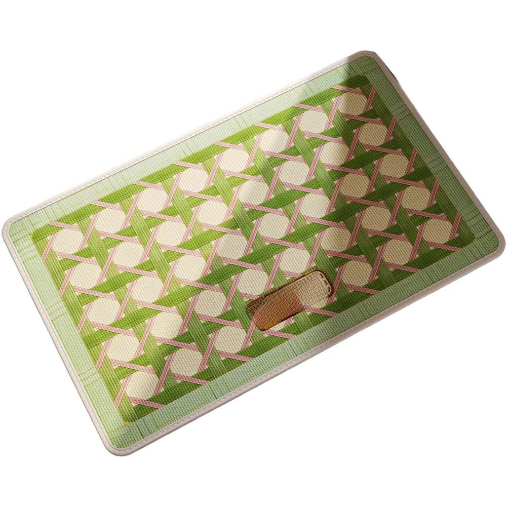 Non Slip Machine Washable Absorbent Bath Mat for Bathroom Floor Rug with Comfortable Woven Fabric and Safety Base