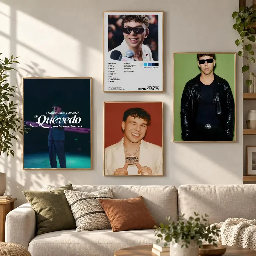 Quevedo Singer Music Album 90s Retro Iconic Fan Style Poster Contemporary Wall Art Print for Bedroom & Living Room, Unframed