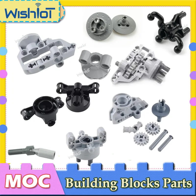 Piezas de bloques técnicos, eje de transmisión de suspensión/eje de transferencia de disco de freno/dirección de transferencia de potencia para ladrillos MOC 92908 46490, 2 uds.