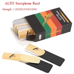 10 Pack Eb Alto Sax Saxophone Reeds Strength 1.5 2.0 2.5 3.0 3.5 4.0 Saxophone Reed Woodwind Instrument Parts Accessories