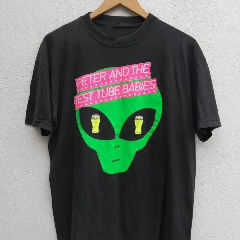 90S Peter And The Test Tube Babies Alien T Shirt Black S 5Xl
