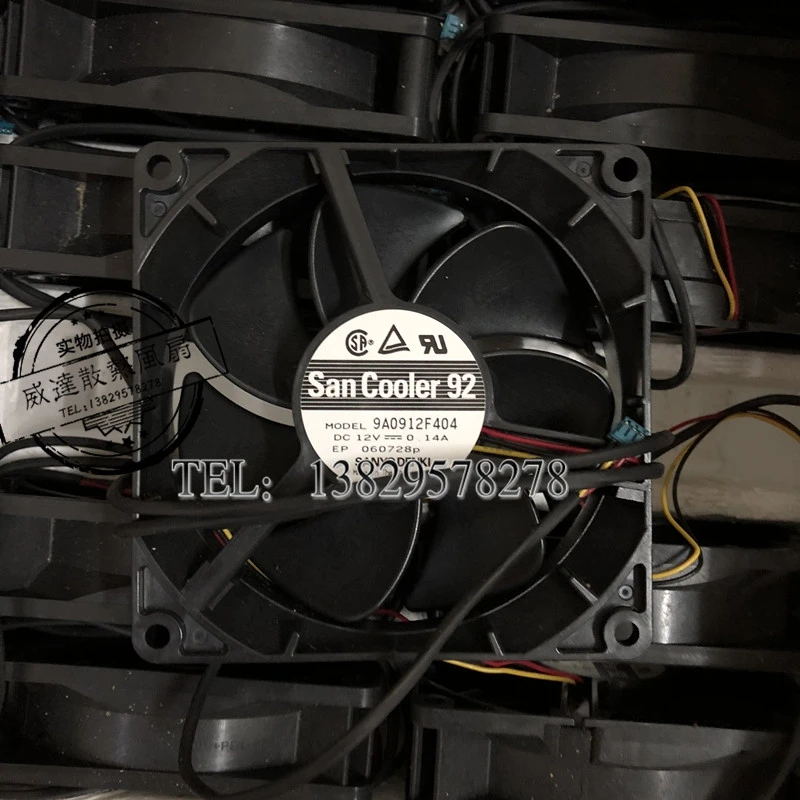 Ltsf لسانيو دينكي 9A0912F404 تيار مستمر 12 فولت 0.14A 90x90x25 مللي متر 3-سلك مروحة تبريد الخادم 9 سنتيمتر #1