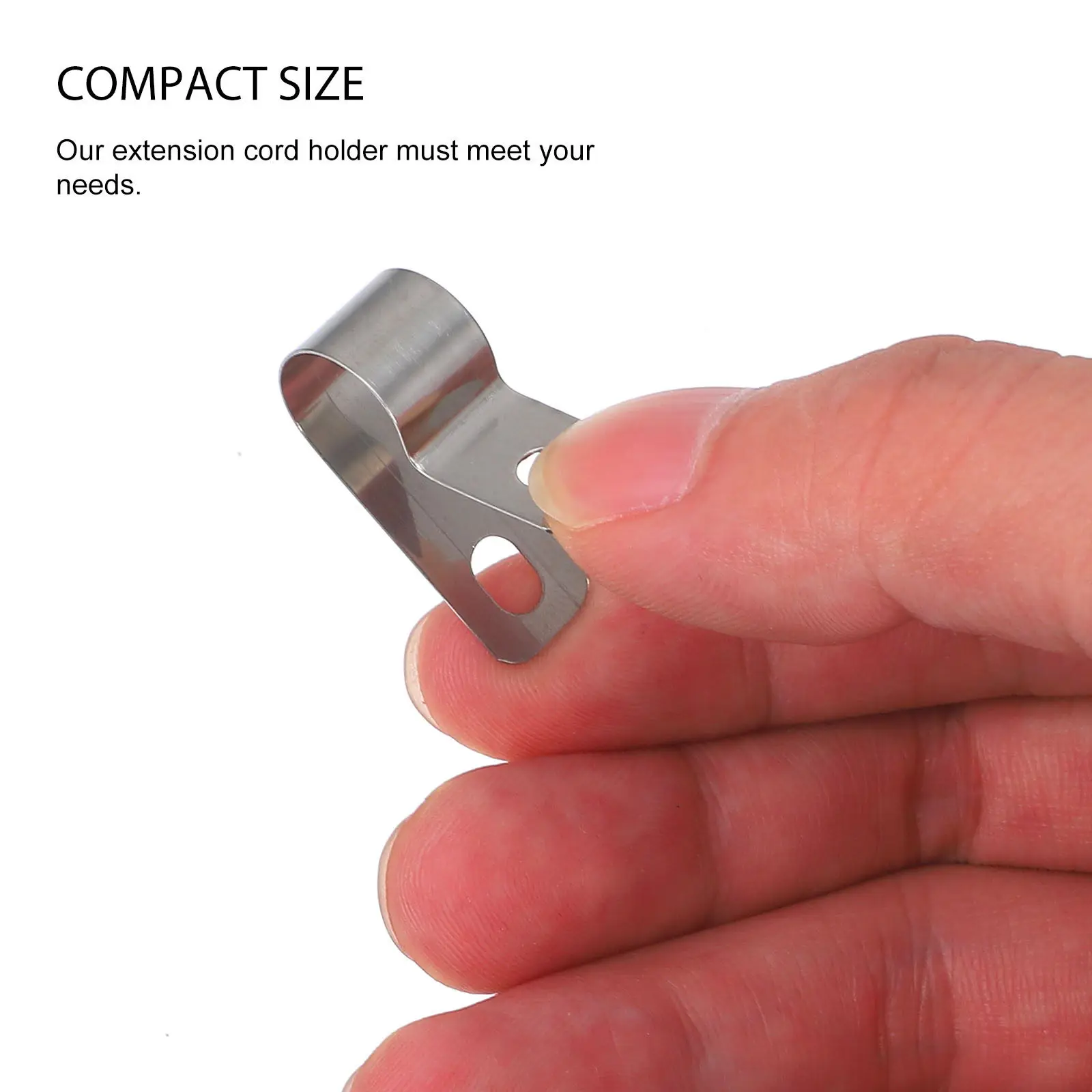 20Pcs High Temp Resistant Stainless Steel Wire Clips 10Mm Rope Light Mounting Clip for Ethernet Coax TV Cables