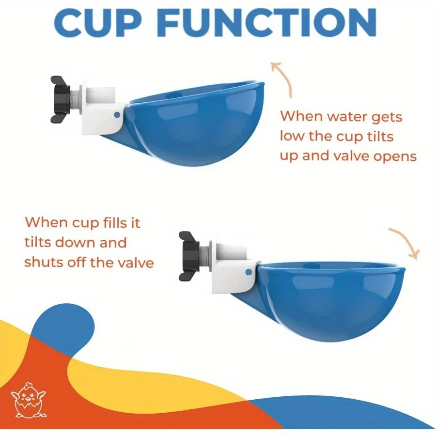 5/10 Stück Geflügel-Set Automatischer Hühner-Wasserspender Automatische Trinkschale Fütterungs- und Bewässerungsbecher für Geflügel – Detail 3