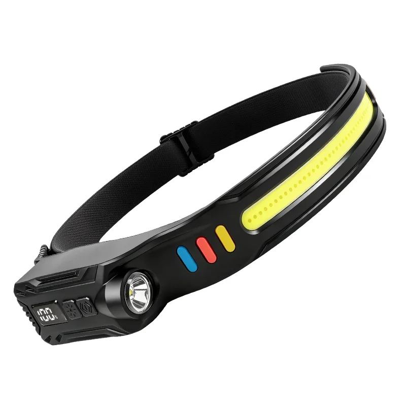 JIASHUAIXIN New Strong Light Head-Mounted Induction Headlight LED Rechargeable Mining Lamp Outdoor Fishing Light COB Headlight