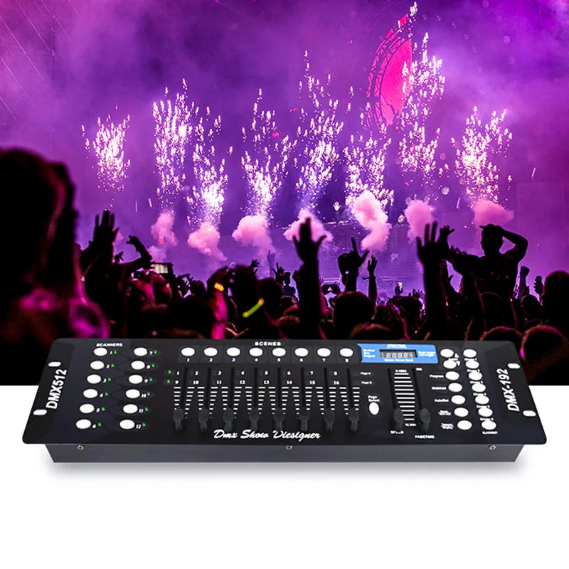 192 DMX 512 Stage DJ Light Controller Lighting Mixer Board Console for Light Shows Party Disco Pub Night Club DJs KTV Bars