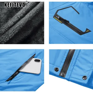 سترة تزلج شتوية رجالية KEFITEVD مقاومة للماء مع بطانة دافئة وسميكة ، جاكيتات للمشي لمسافات طويلة ، معاطف واق من المطر ، سترة ثلجية ، سترة معطف للرجال أعلى 10 مبيعات رخيصة للملابس الثلجية - رقم 7