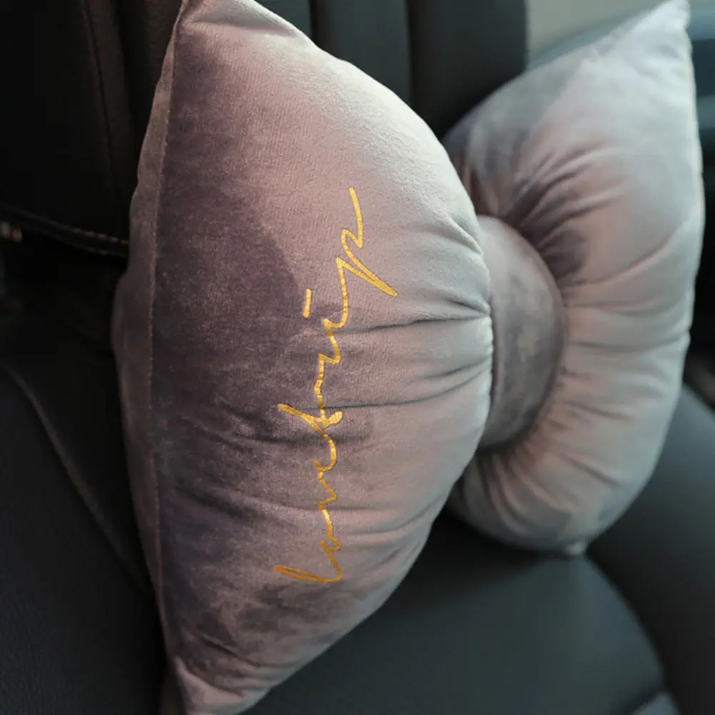 Nordic Car Headrest Neck Break Cushion Bow Shape Comfortable Support for All Vehicles and Seasons Car Headrest