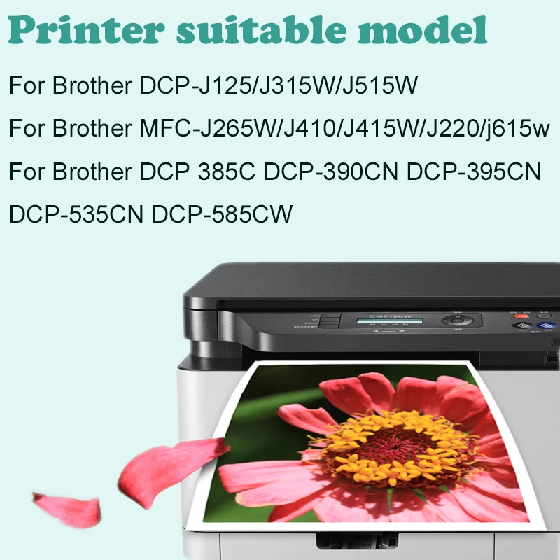 Vilaxh For Brother LC39 LC975 LC985 Ink Cartridge Compatible For Brother DCP-J125 J315W DCP-J515W MFC-J265W J410 Printer