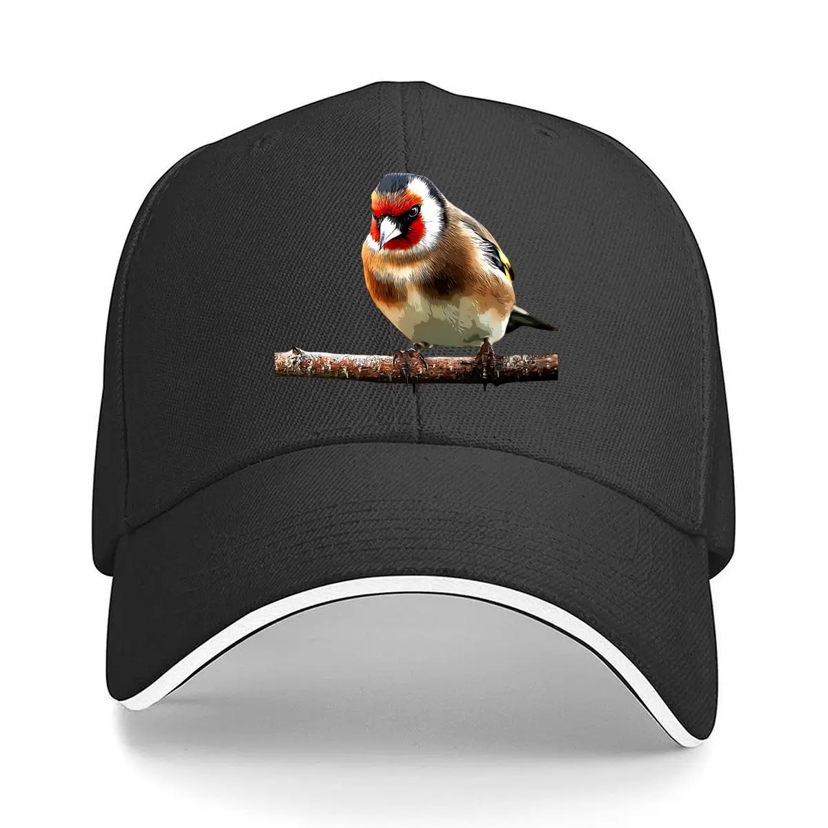 Colorful Bird Perched Branch Sandwich Baseball Cap Outdoor Workouts Sun Hat