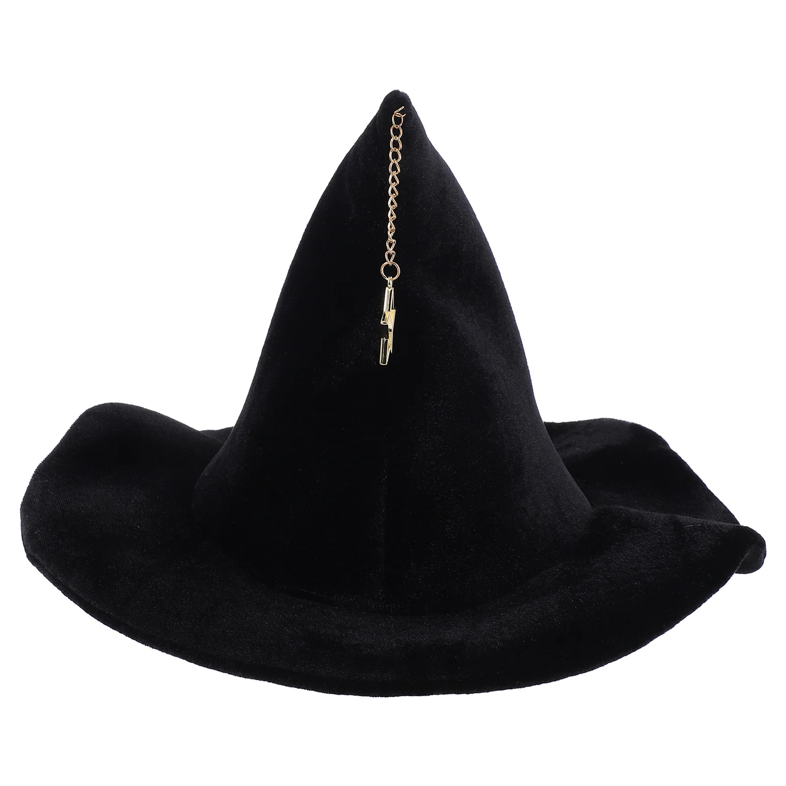 

Star Pendant Witch Hat Halloween Wizard Hat Cosplay Accessory Comfortable Soft Material Party Stage Performance Prop Adult