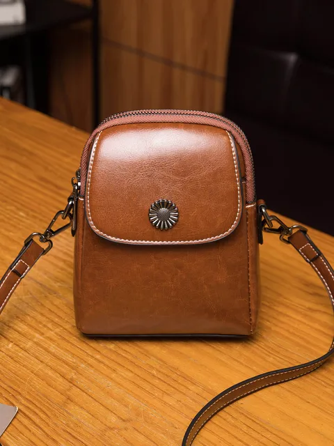 Retro jednolity kolor damska torba crossbody modna z klapką duża pojemność dwuwarstwowa torba na ramię wysokiej jakości PUleather torebka