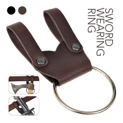 Medieval Renaissance Cosplay Sword Belt Waist Scabbard Sword Frame Larp Vintage Ring Prop Nordic New Warrior Axe Metal Rings