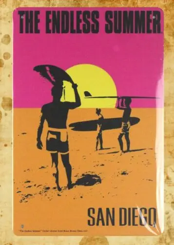 The endless summer San Diego tin metal sign living room wall decor sign