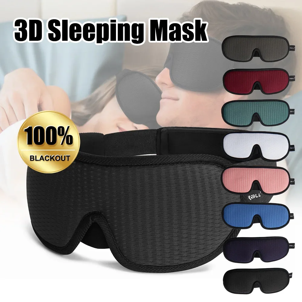 

3D Sleep Eye Mask for Sleeping Mask Soft Memory Foam Eye Shades Blindfold Sleeping Aid Face Eyepatch Mask for Travel Couple Gift