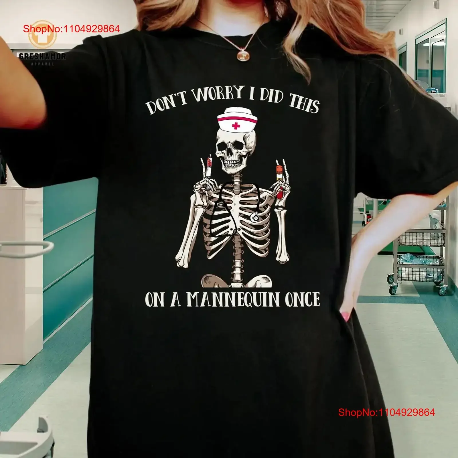 

Футболка «Не волнуйся, я это на манекене, когда-то», забавная одежда для студентов-медсестер для работы, идеи для выпускников скелета, новинка