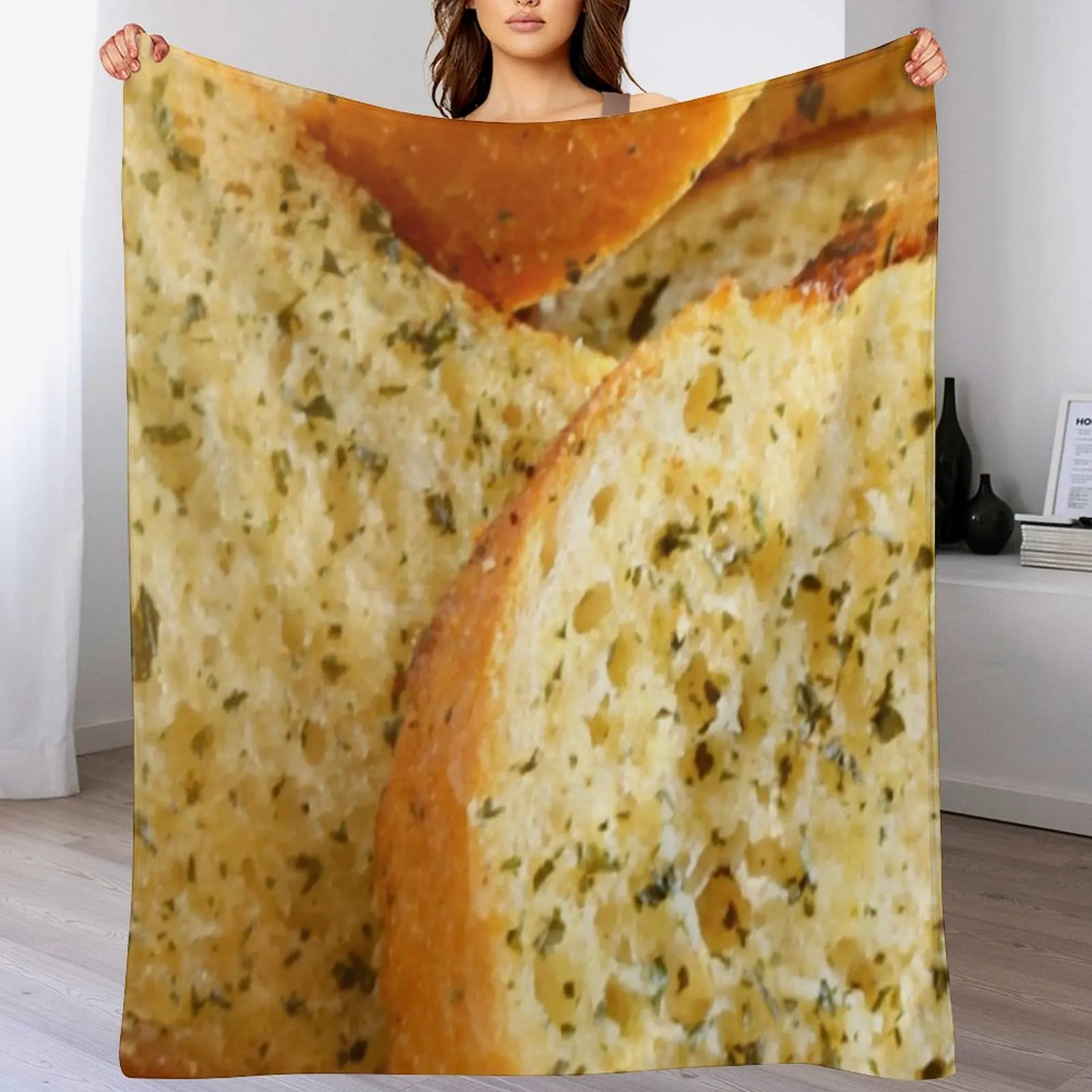 

Garlic bread Throw Blanket Cozy Napping Blanket Gift for Mom Dad