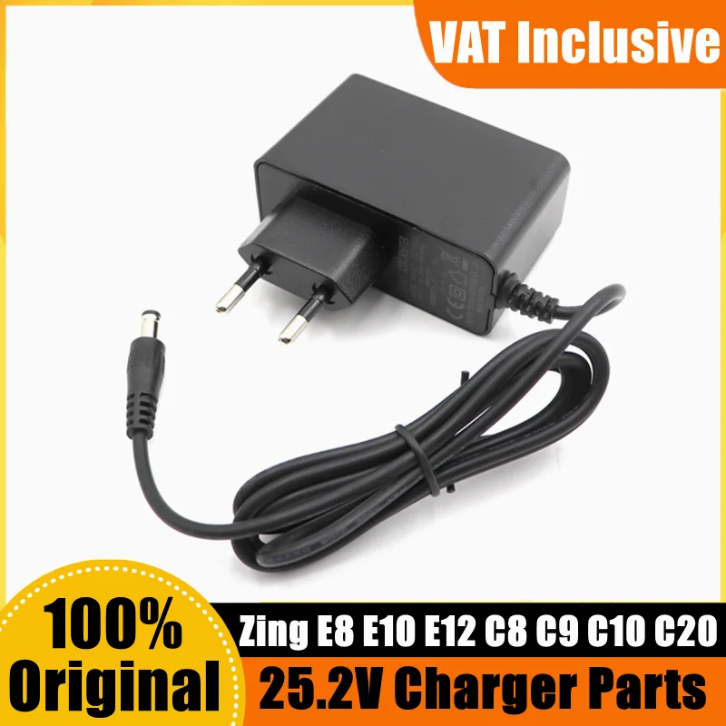 25.2V AC/DC Charger Compatible with Ninebot by Segway E-Scooter Zing E8 E10 E12 C8 C9 C10 C20 Kids Eletric Kick Scooter Charger